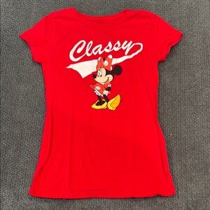 Disney Red Minnie Mouse 'Classy' Tee